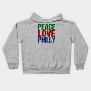 Peace Love Philly Philadelphia Pride Kids Hoodie